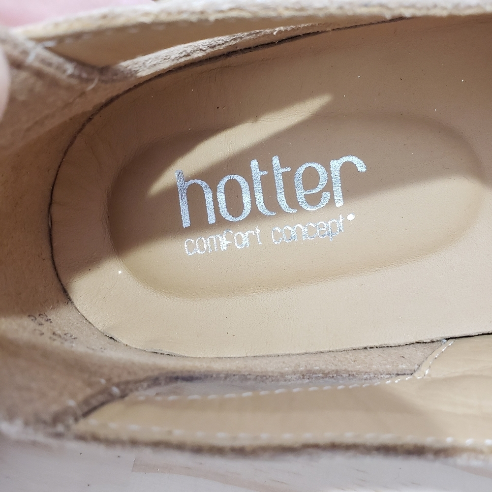 Hotter Comfort Concept Lulu Mary Jane Shoes Size 10 Cream Beige Casual Comfy - Picture 9 of 10